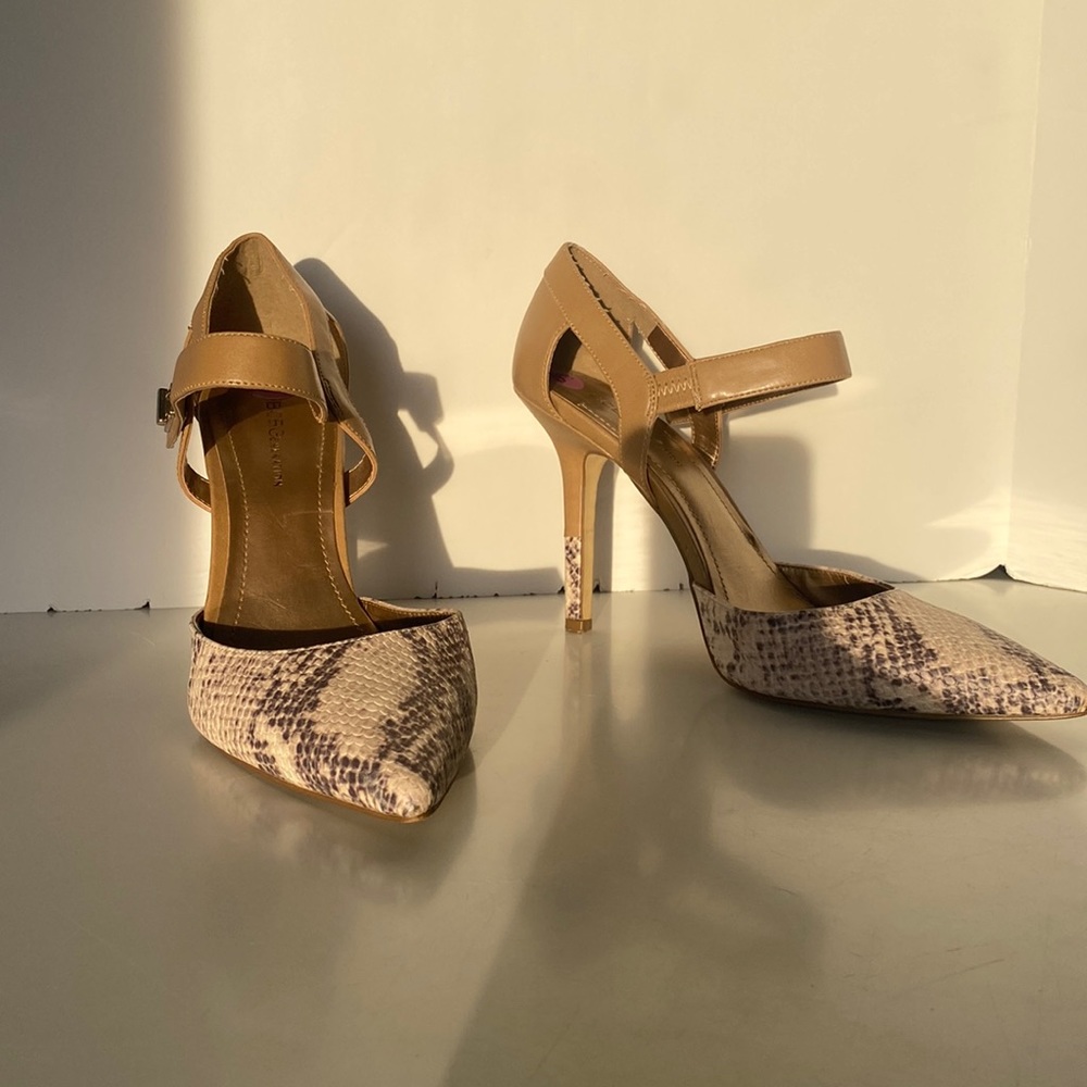 BCBGGeneration Snakeskin Dalby Heel (Size 8.5)